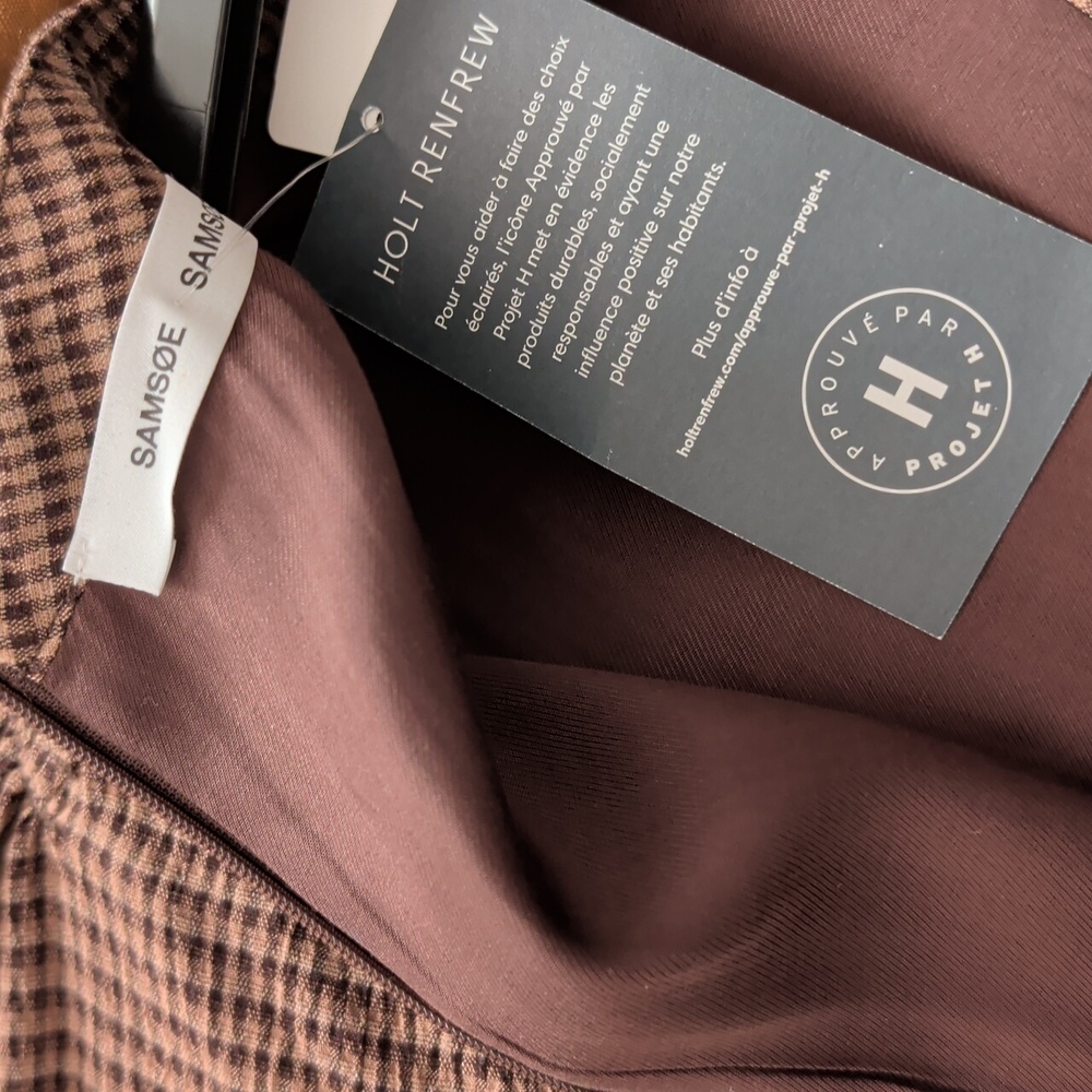 SAMSOE Brown Long Sleeve Puff Shoulder Dress - Picture 8 of 15
